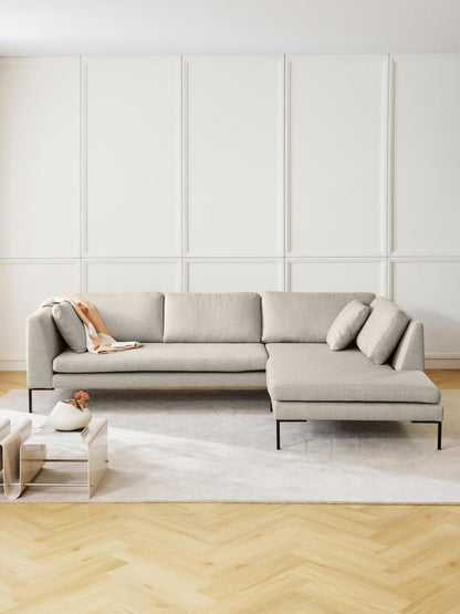 Emmarine Corner Sofa with Metal Legs