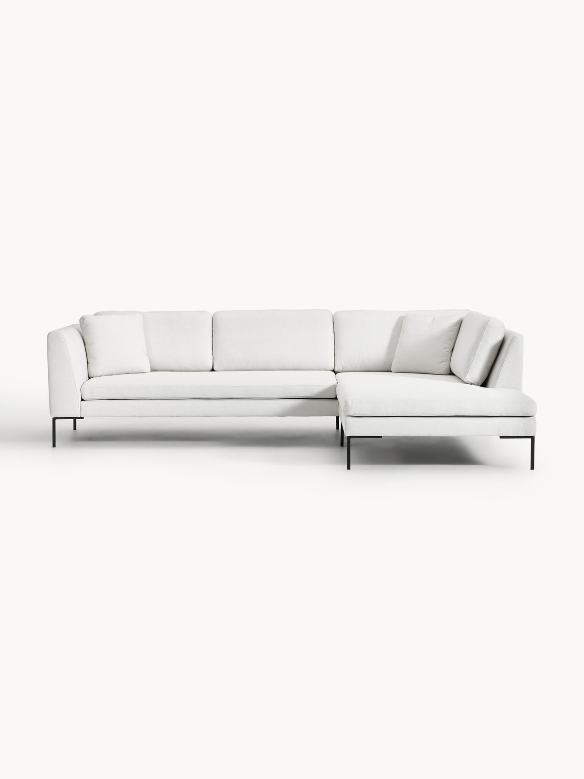 Emmarine Corner Sofa with Metal Legs