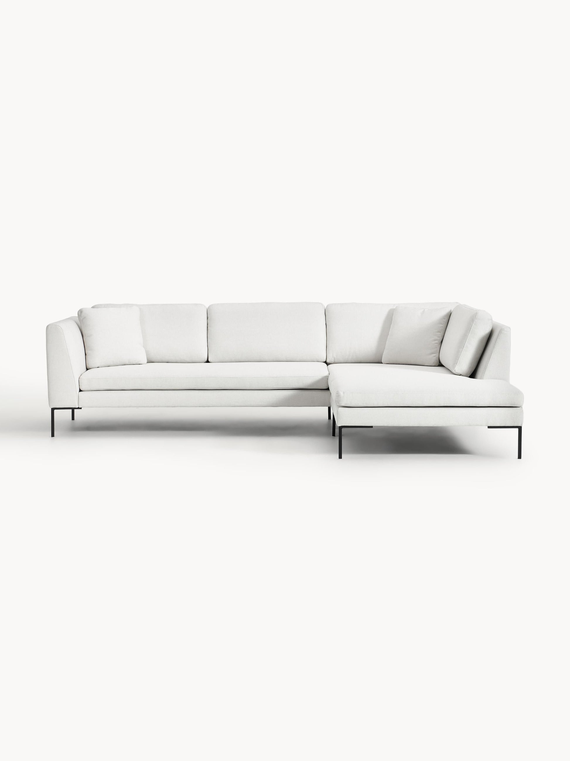 Emmarine Corner Sofa with Metal Legs