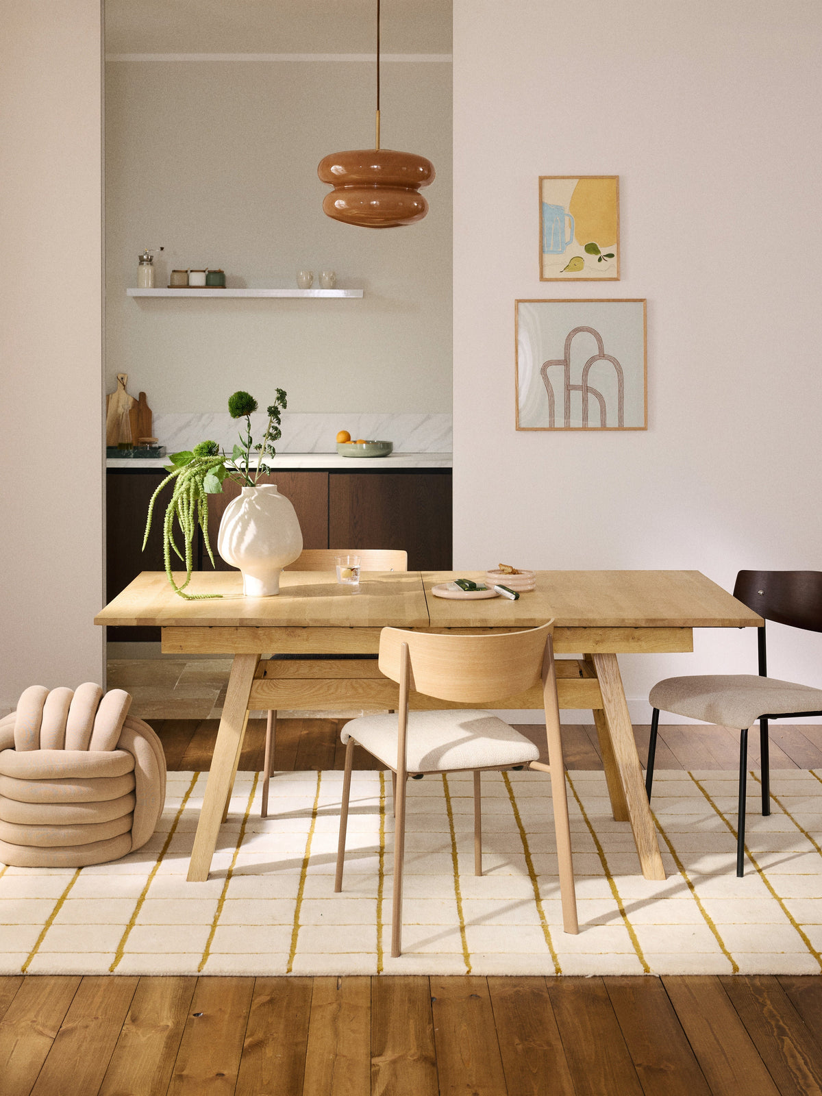 Ethmont Extendable Dining Table, 180 - 220 x 100 cm