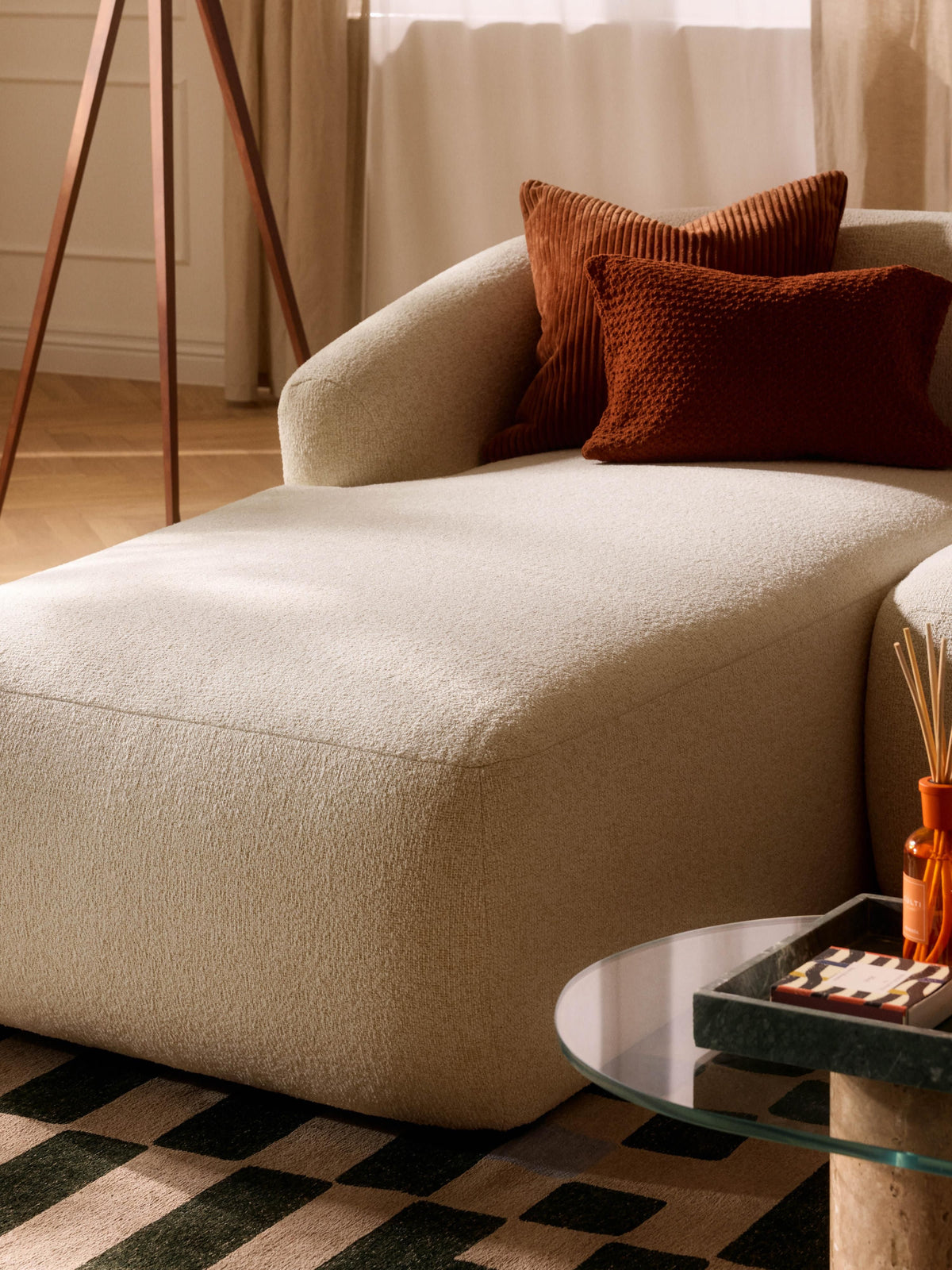 Fialdi Bouclé Chaise Corner Module