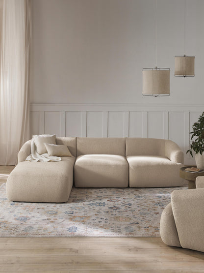 Fialdi Modular Bouclé Corner Sofa (3-Seater)