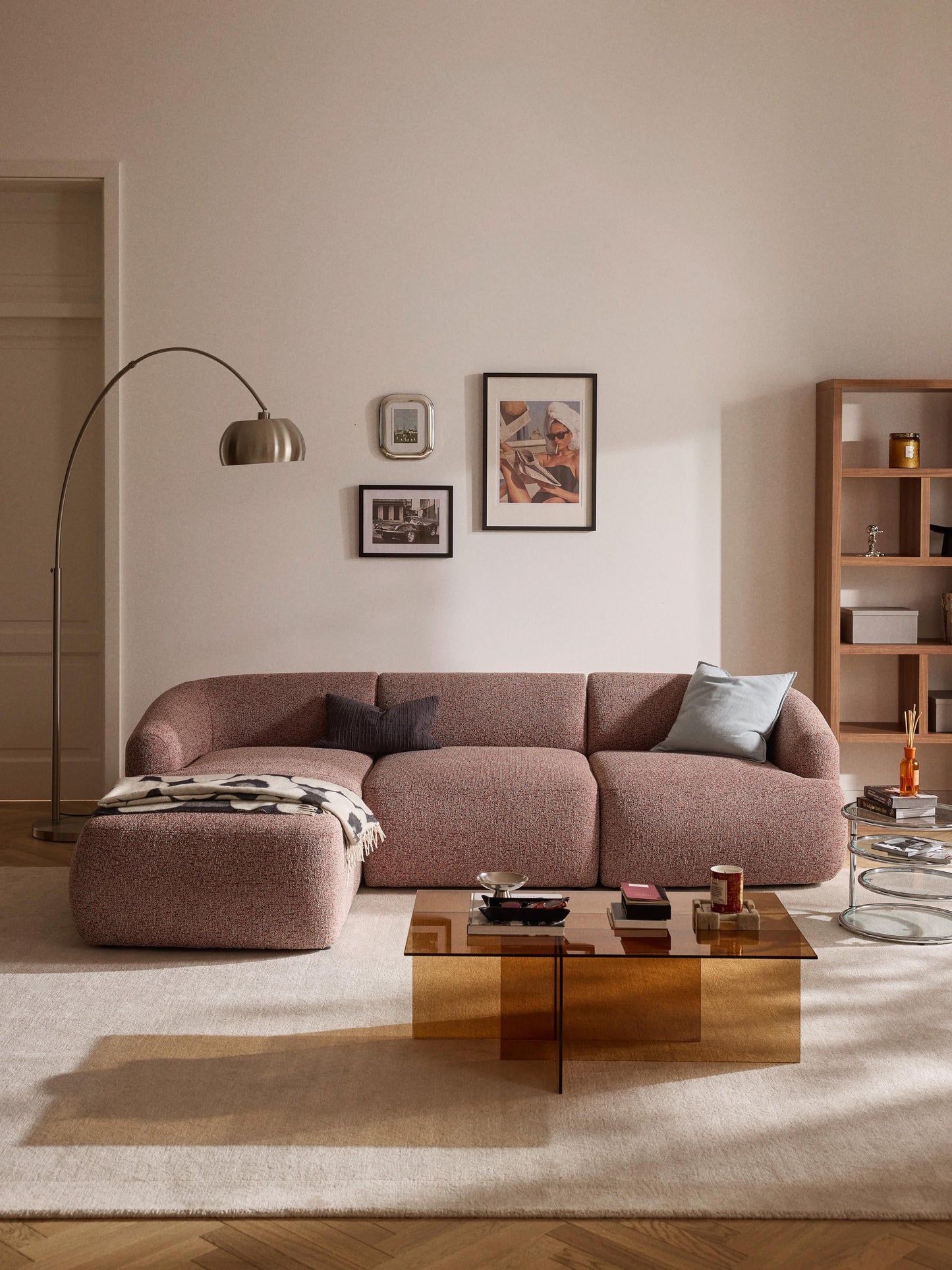 Fialdi Modular Bouclé Corner Sofa (3-Seater)