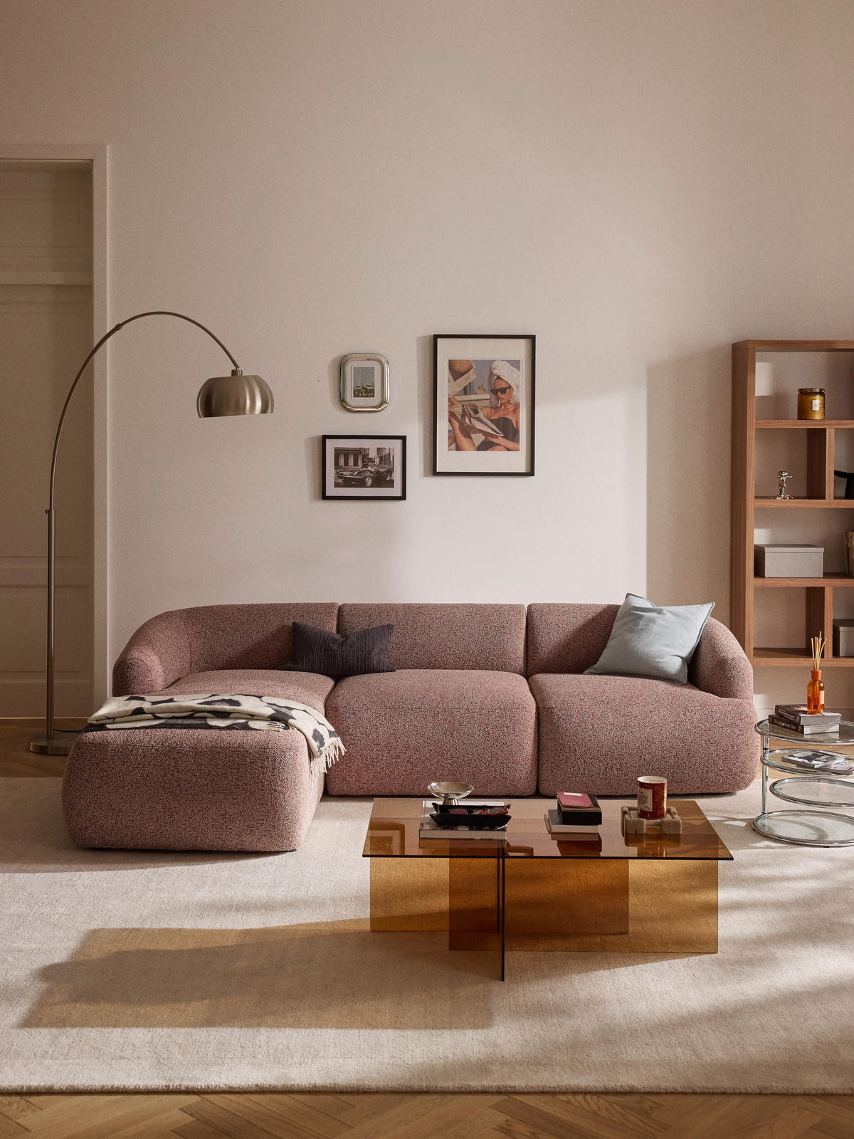 Fialdi Modular Bouclé Corner Sofa (3-Seater)