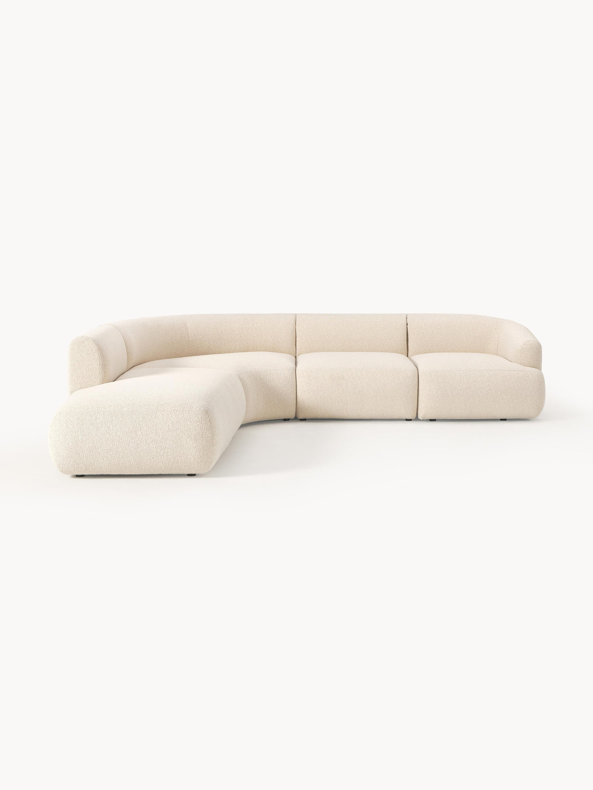 Fialdi Modular Bouclé Corner Sofa (4-Seater)