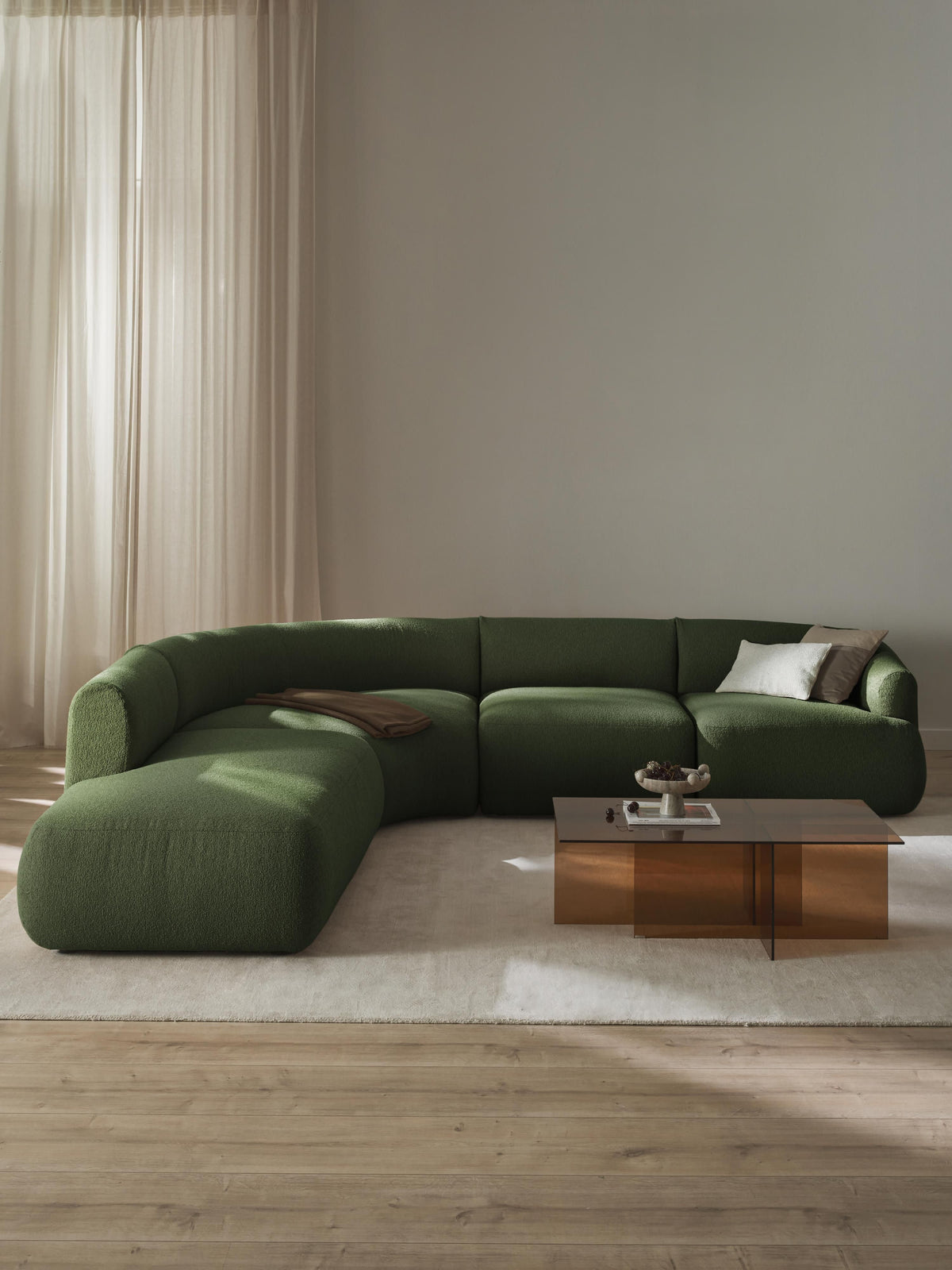 Fialdi Modular Bouclé Corner Sofa (4-Seater)