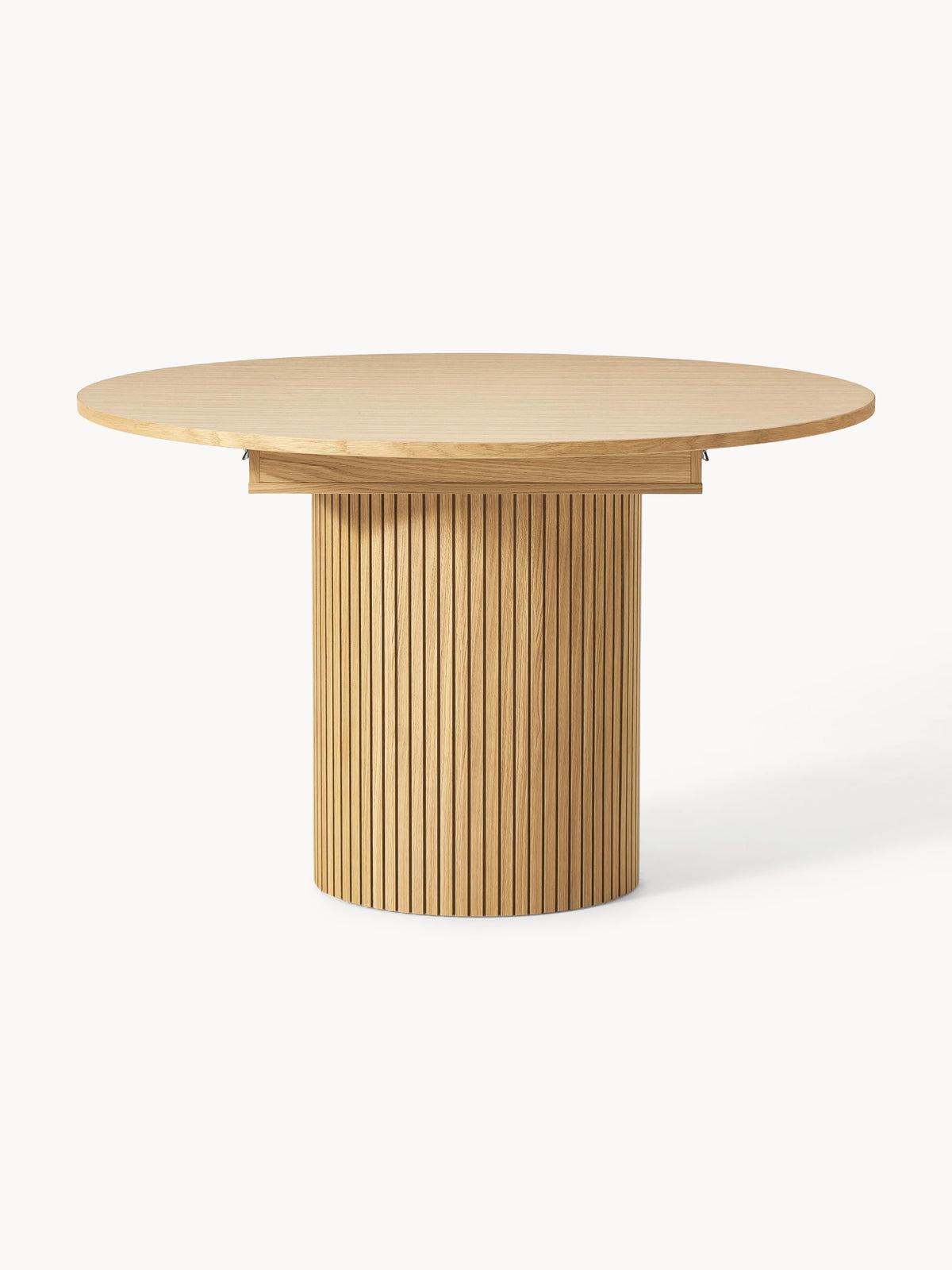 Filoro Extendable Dining Table with Grooved Texture, 120 - 160 x 75 cm
