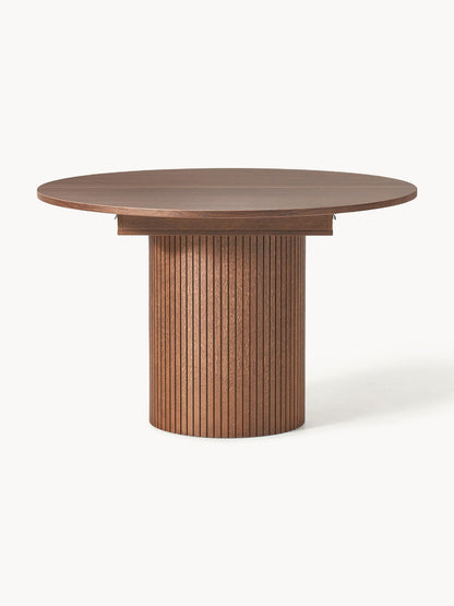Filoro Extendable Dining Table with Grooved Texture, 120 - 160 x 75 cm