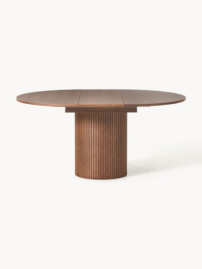 Filoro Extendable Dining Table with Grooved Texture, 120 - 160 x 75 cm