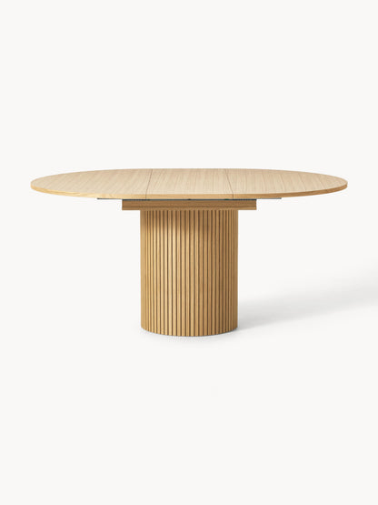 Filoro Extendable Dining Table with Grooved Texture, 120 - 160 x 75 cm