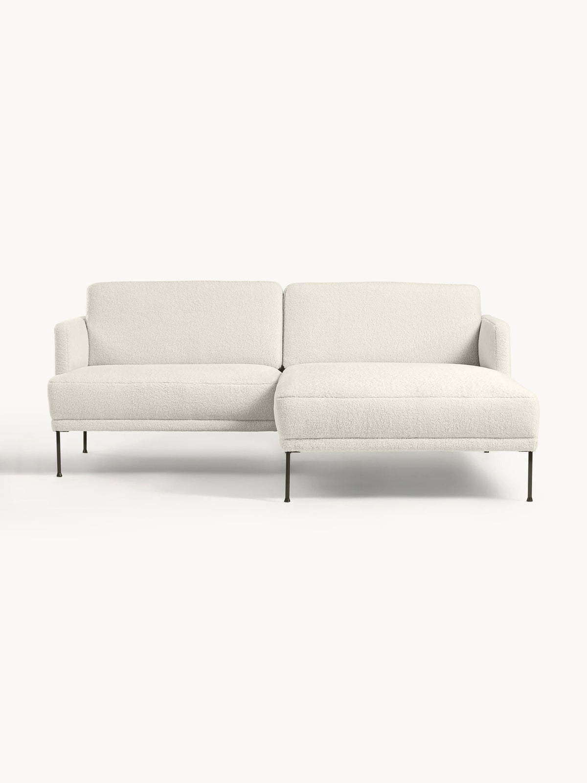 Fluenzia Small Corner Sofa in Teddy Fabric