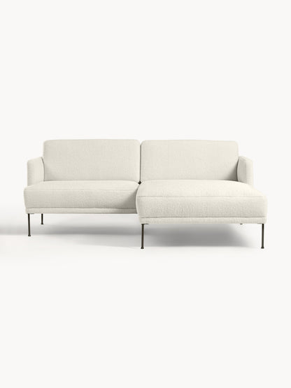 Fluenzia Small Corner Sofa in Teddy Fabric