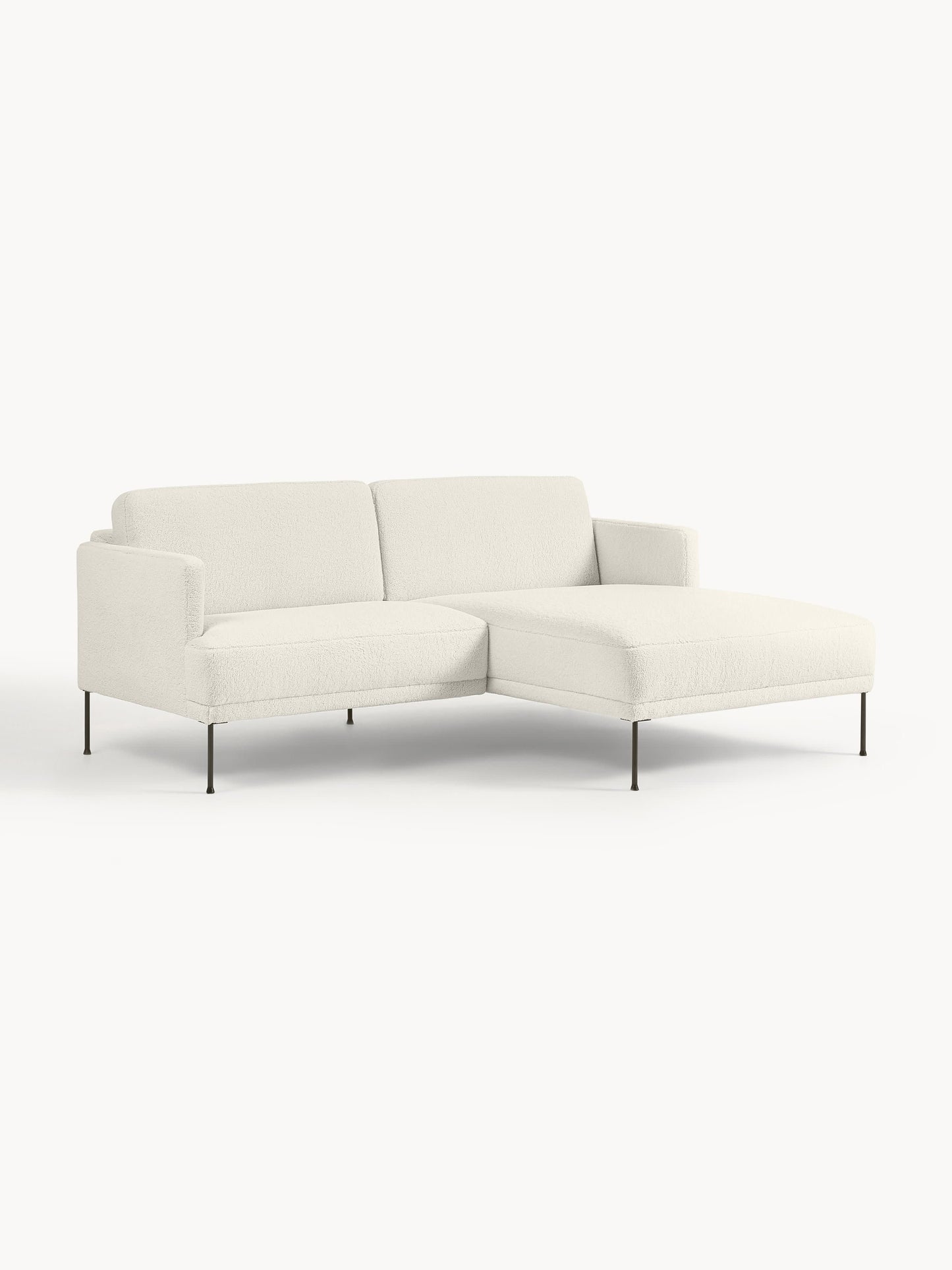 Fluenzia Small Corner Sofa in Teddy Fabric