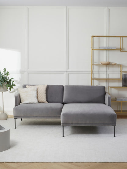 Fluenzia Small Velvet Corner Sofa
