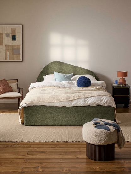 Garreau Upholstered Bed in Bouclé