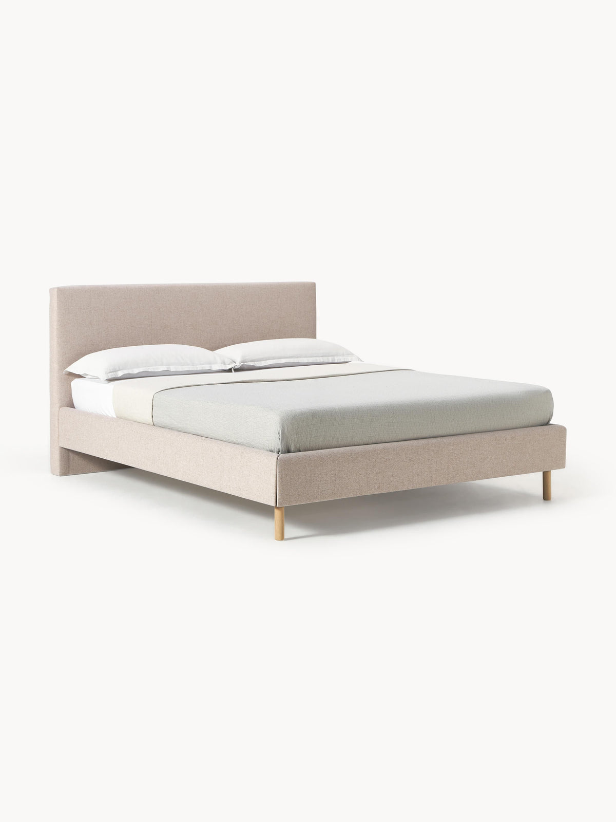 Giulandre Upholstered Bed with Wooden Feet