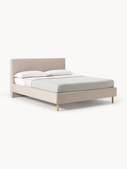 Giulandre Upholstered Bed with Wooden Feet