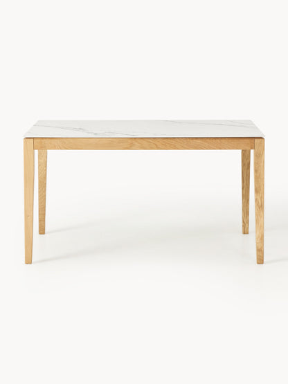 Jacksoro Dining Table with Marble-Look Tabletop, in Various Sizes