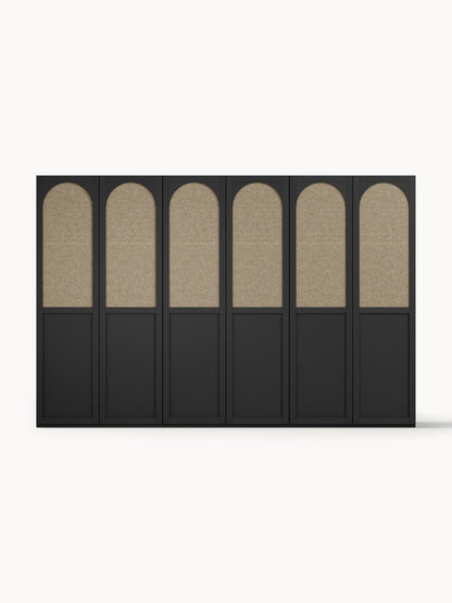 Jeannelle Modular Hinged-Door Wardrobe, 300 cm Wide, in Various Sizes