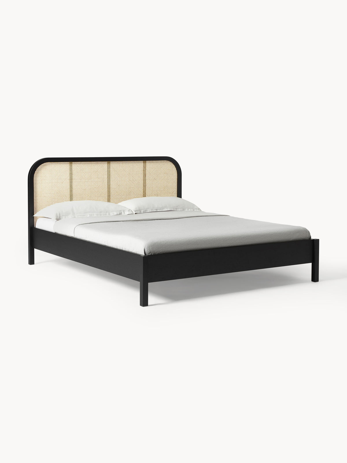 Jonaster Wooden Bed with Vienna Cane Headboard