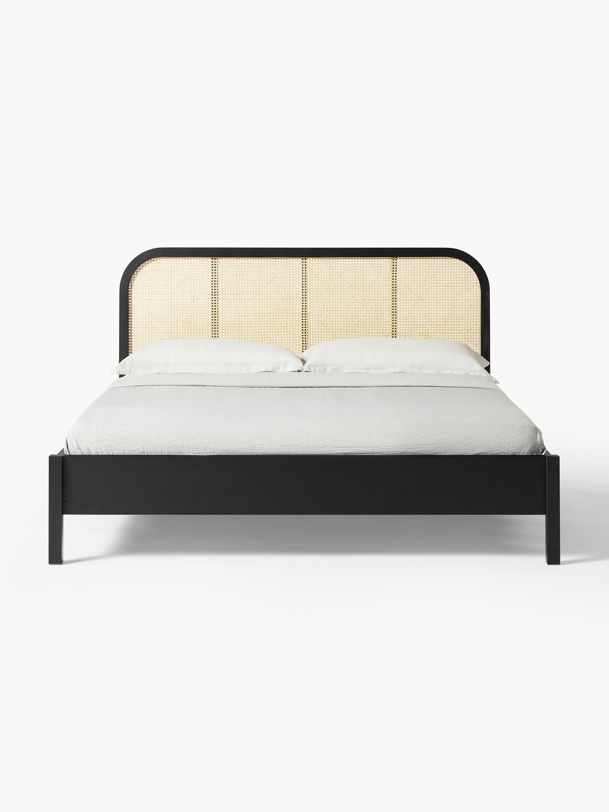 Jonaster Wooden Bed with Vienna Cane Headboard