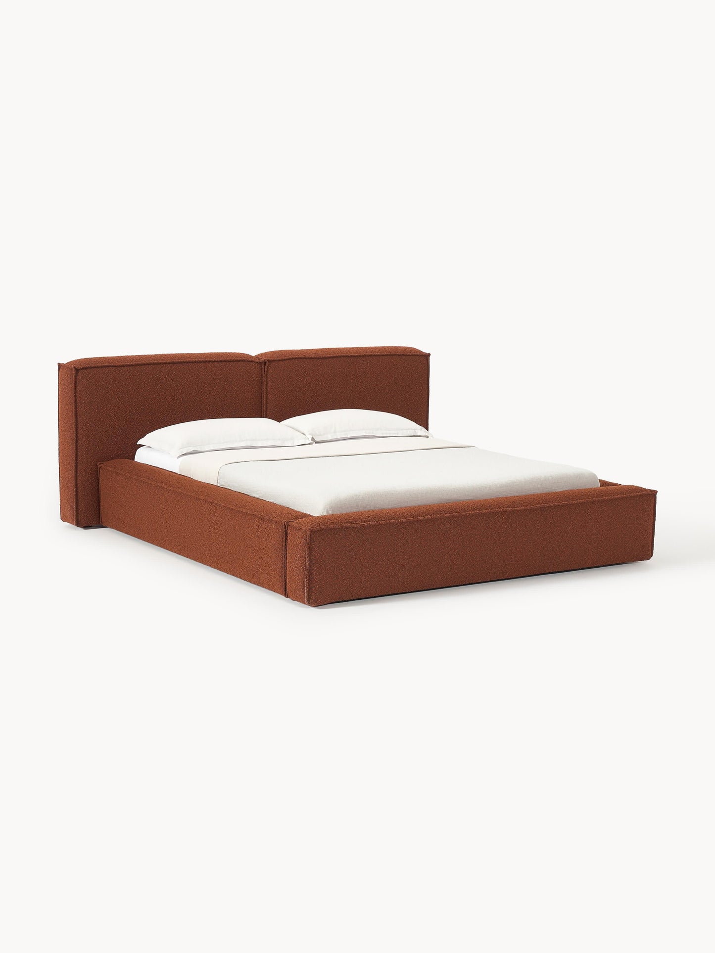 Lennaster Bouclé Upholstered Bed with Storage