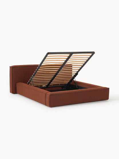 Lennaster Bouclé Upholstered Bed with Storage