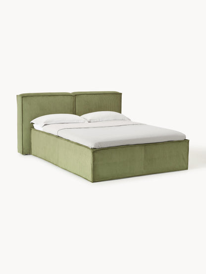 Lennaster Corduroy Box Spring Bed
