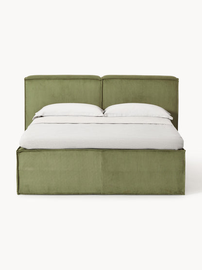Lennaster Corduroy Box Spring Bed
