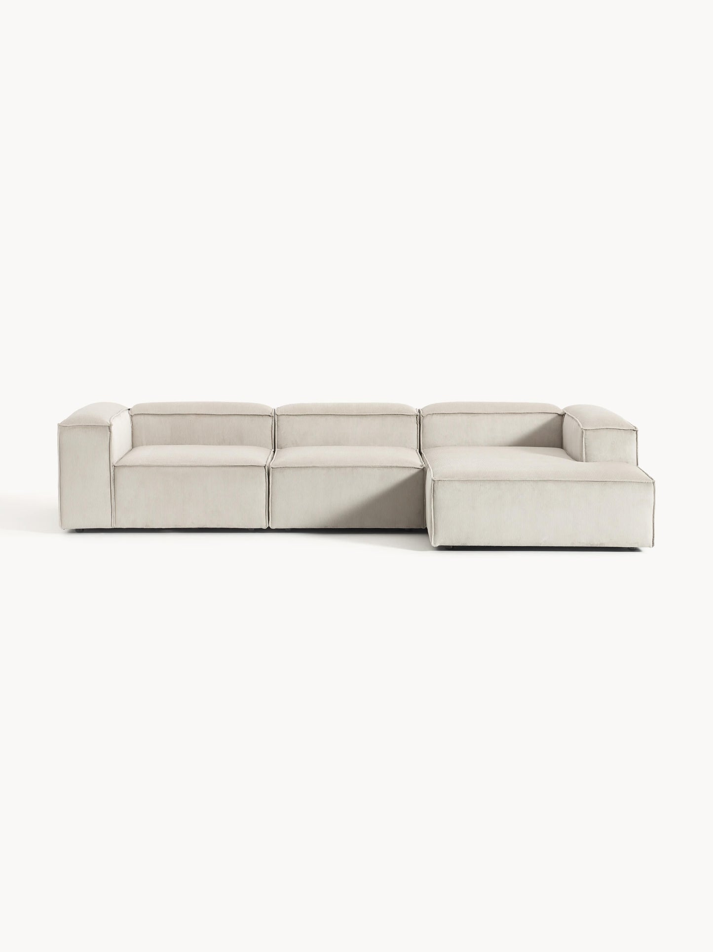 Lennaster Modular Corduroy Corner Sofa (4-Seater)