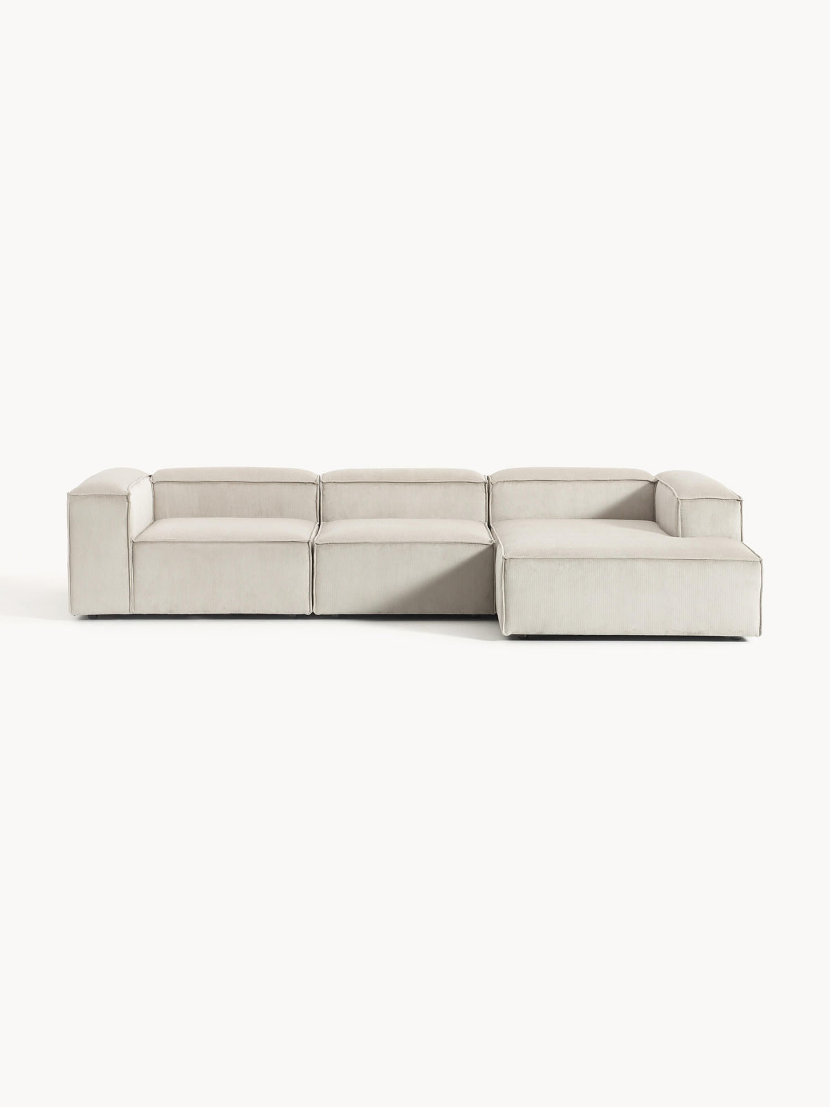 Lennaster Modular Corduroy Corner Sofa (4-Seater)