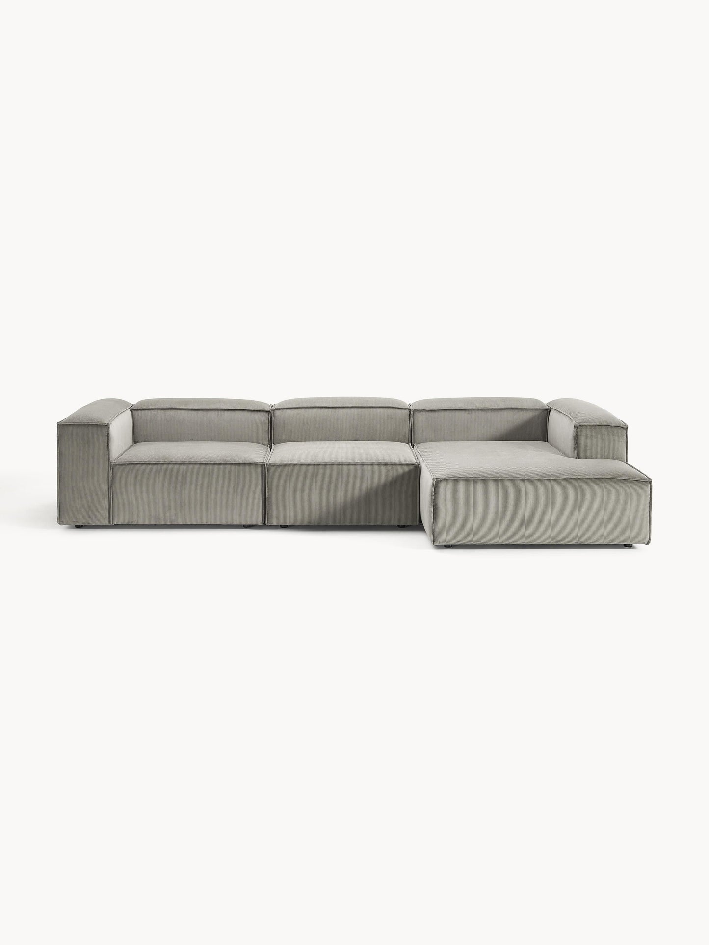 Lennaster Modular Corduroy Corner Sofa (4-Seater)