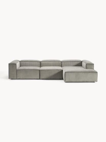 Lennaster Modular Corduroy Corner Sofa (4-Seater)