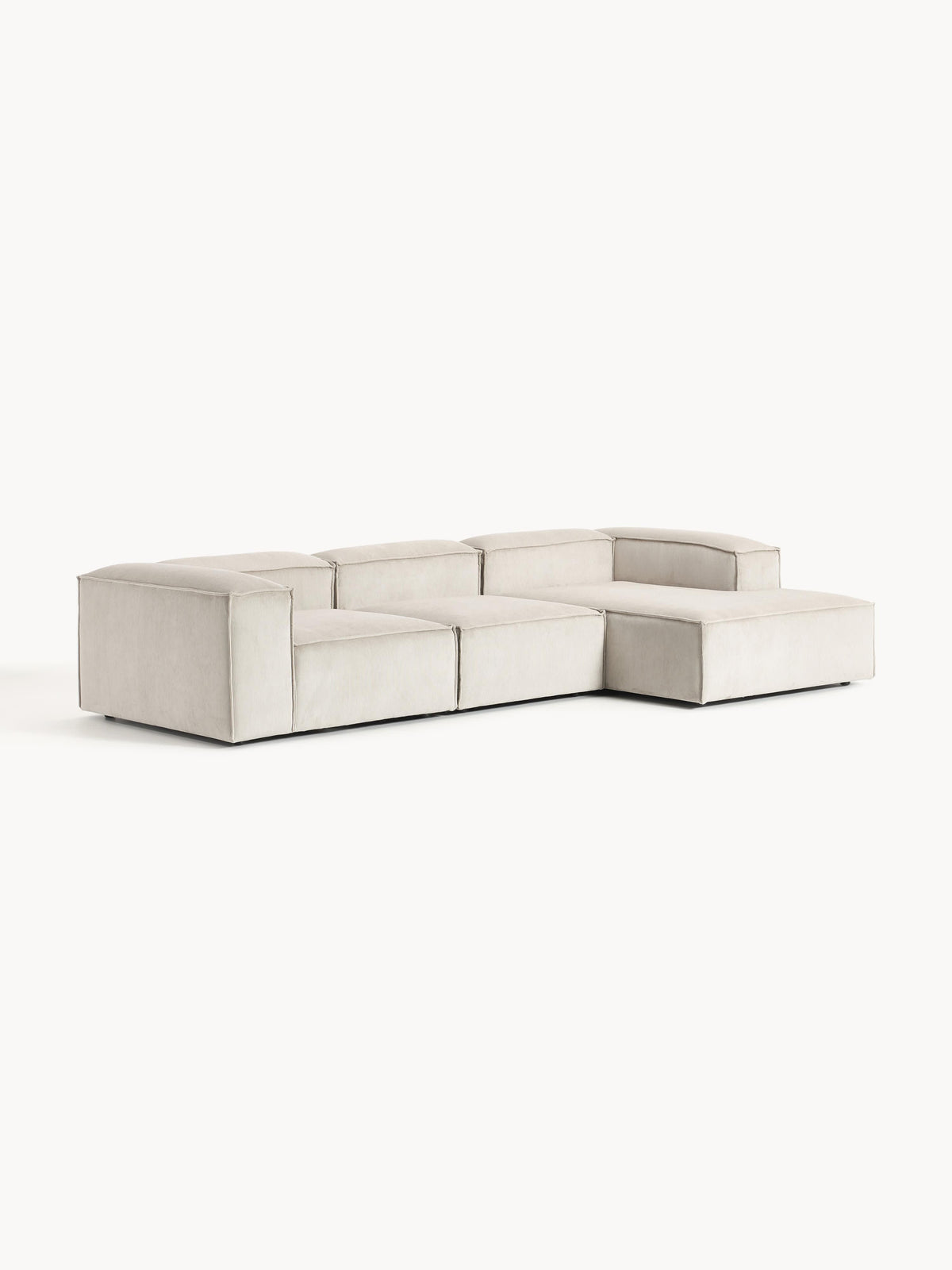 Lennaster Modular Corduroy Corner Sofa (4-Seater)