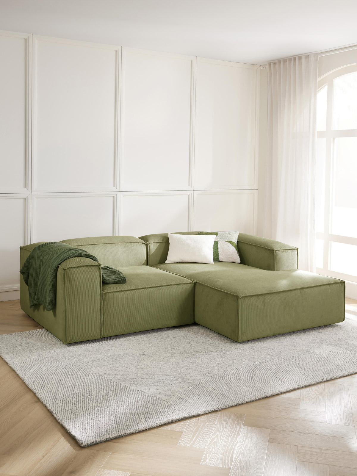 Lennaster Modular Corner Sofa (2-Seater) in Corduroy