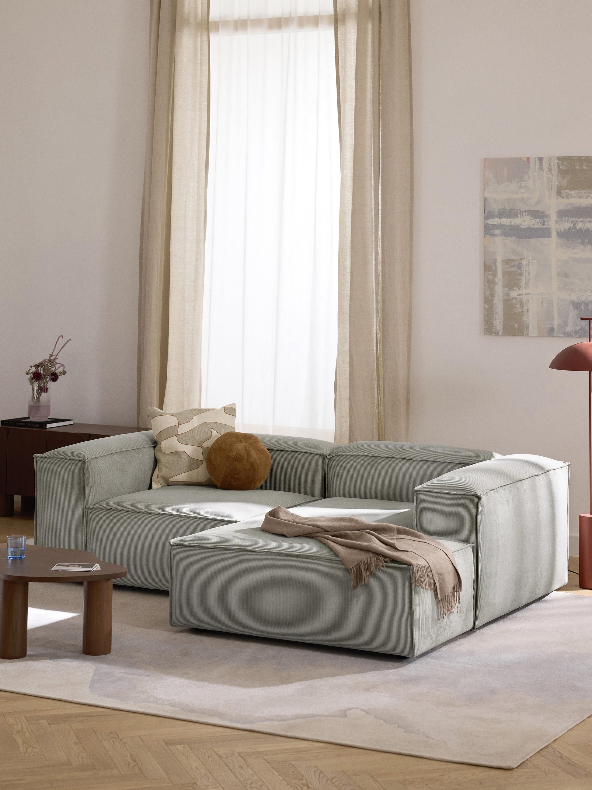 Lennaster Modular Corner Sofa (2-Seater) in Corduroy