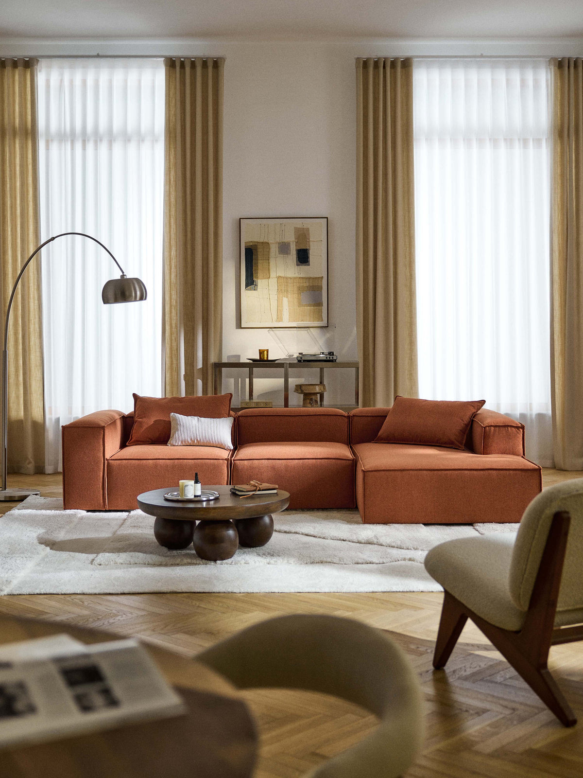 Lennaster Modular Corner Sofa (4-Seater)
