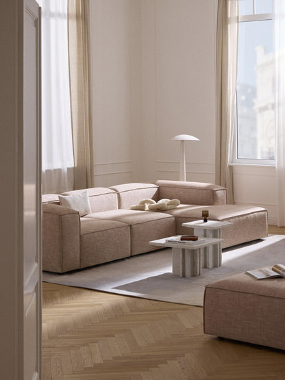 Lennaster Modular Corner Sofa (4-Seater) in Linen Blend