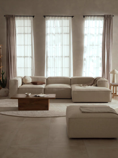 Lennaster Modular Corner Sofa (4-Seater) in Linen Blend