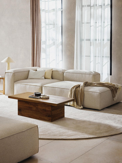 Lennaster Modular Ottoman in Linen Blend
