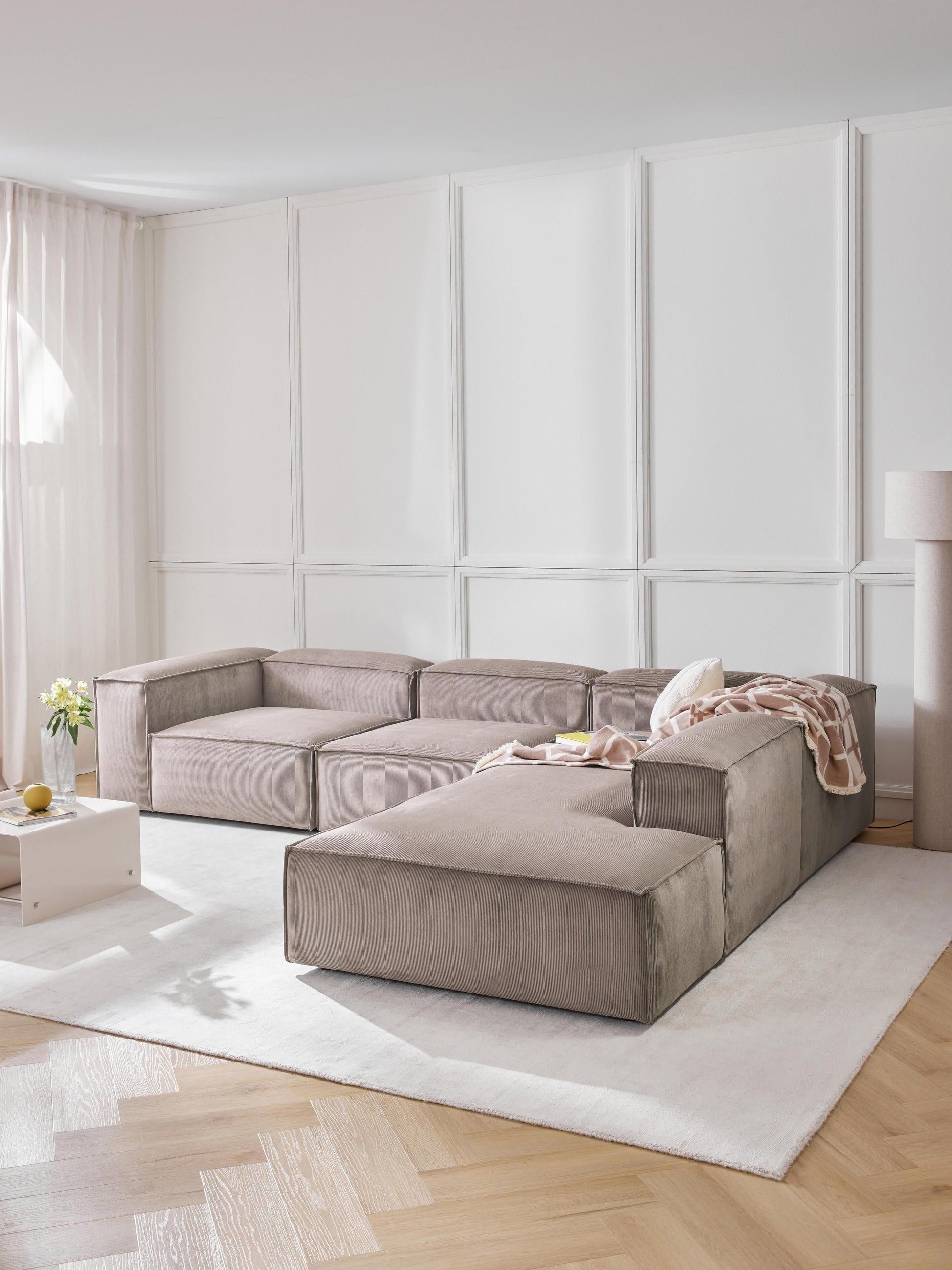 Lennaster Modular XL Corner Sofa (4-Seater) in Corduroy