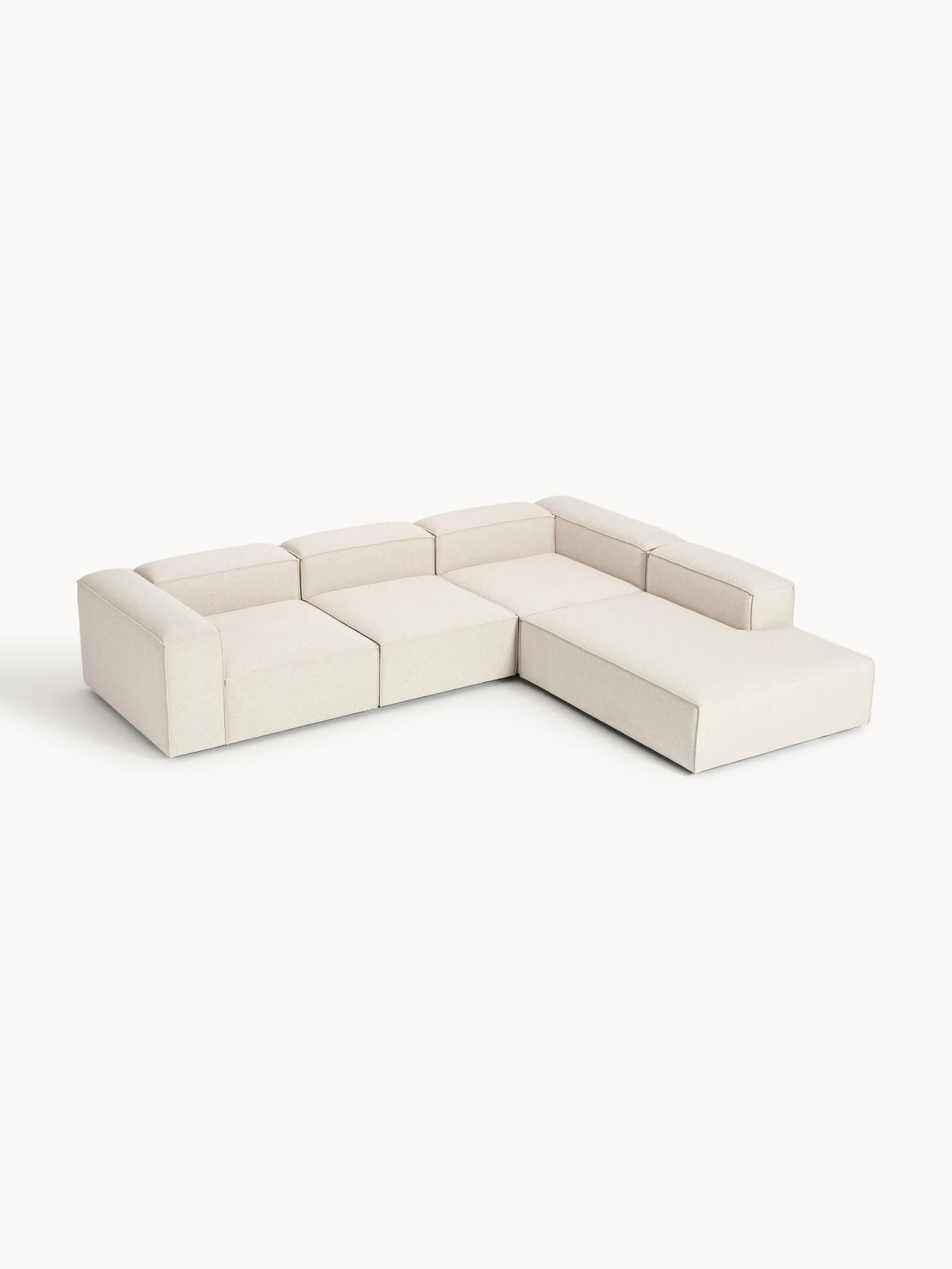 Lennaster Modular XL Corner Sofa (4-Seater) in Linen Blend