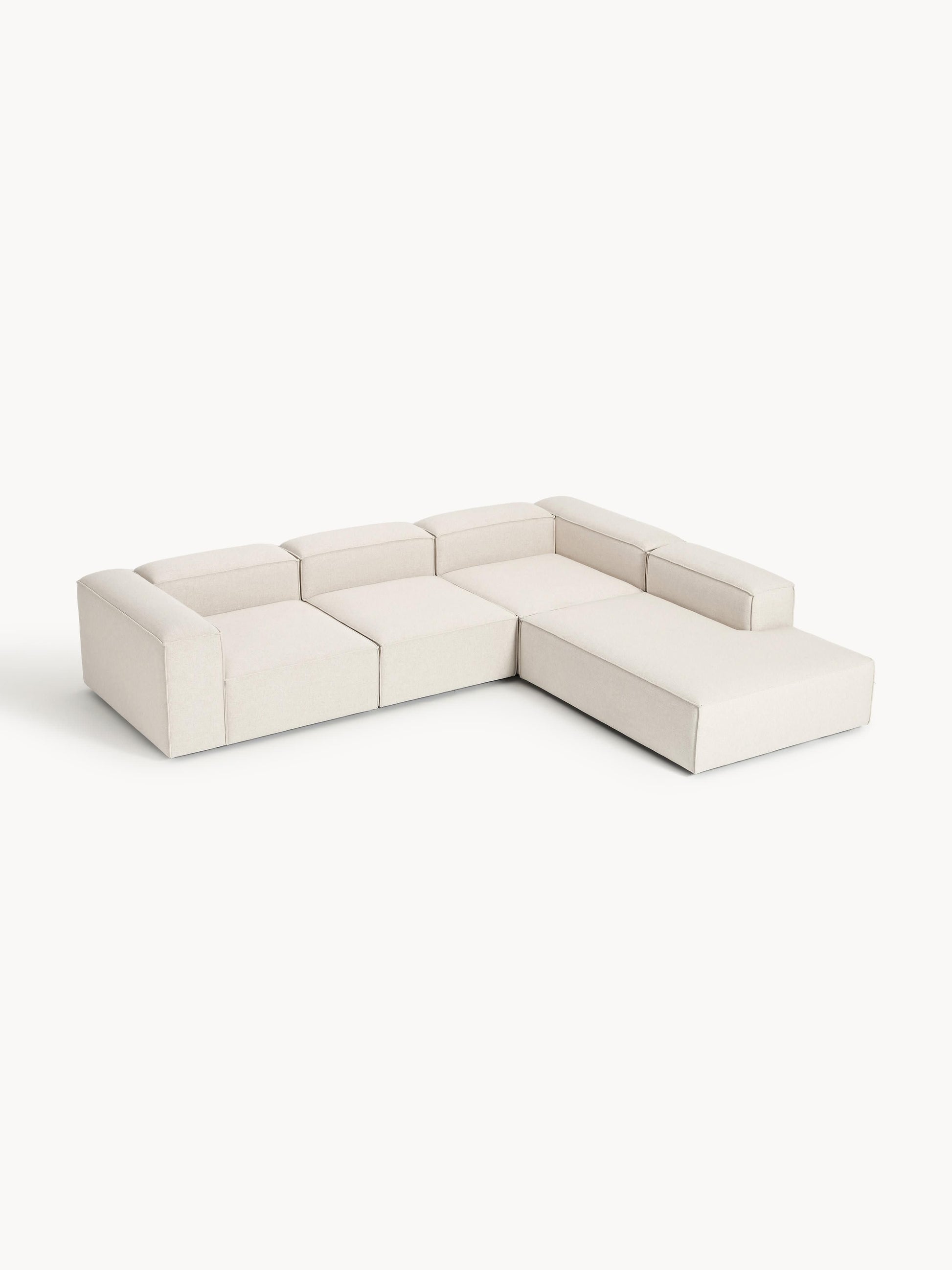 Lennaster Modular XL Corner Sofa (4-Seater) in Linen Blend