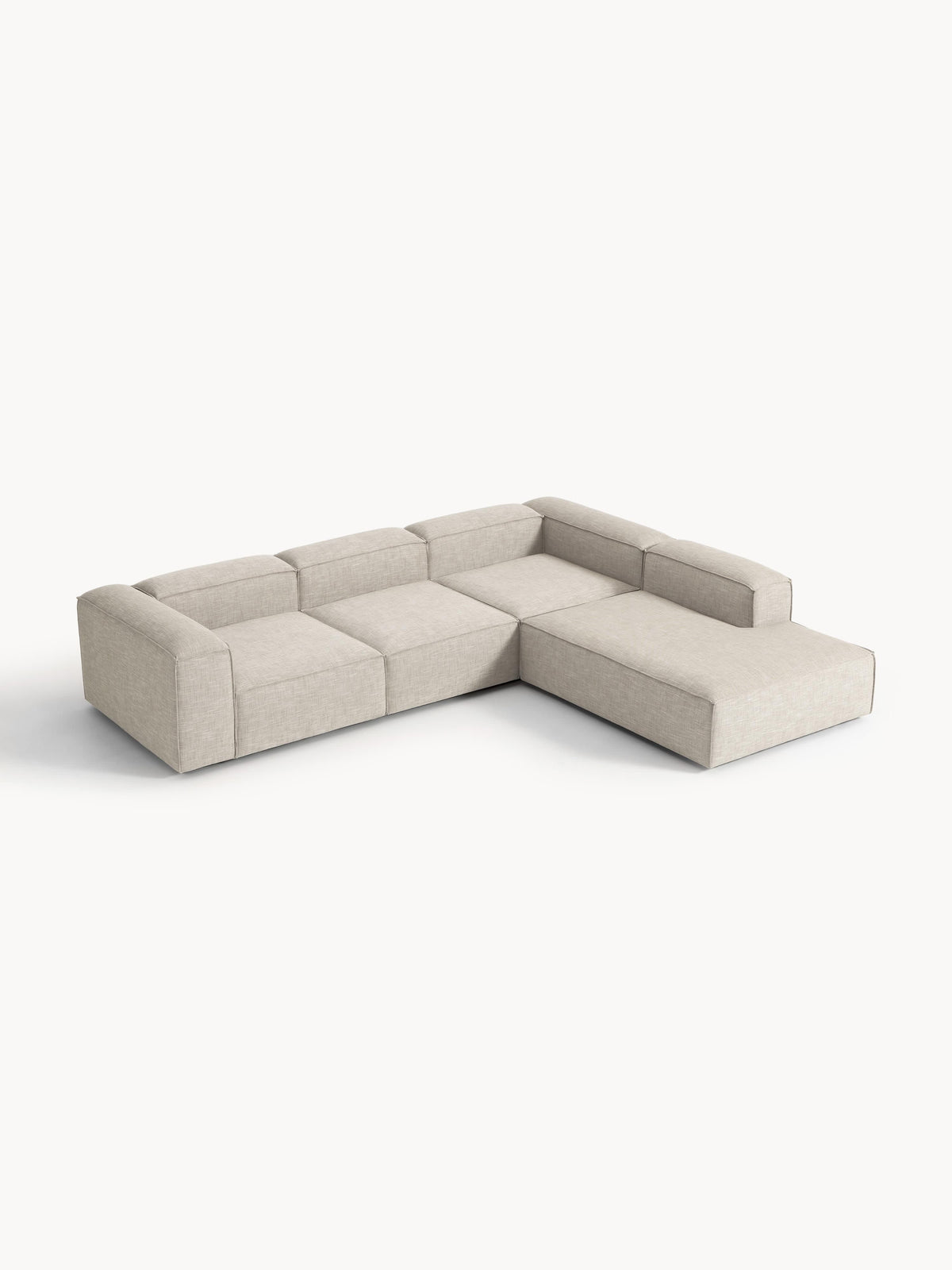 Lennaster Modular XL Corner Sofa (4-Seater) in Linen Blend
