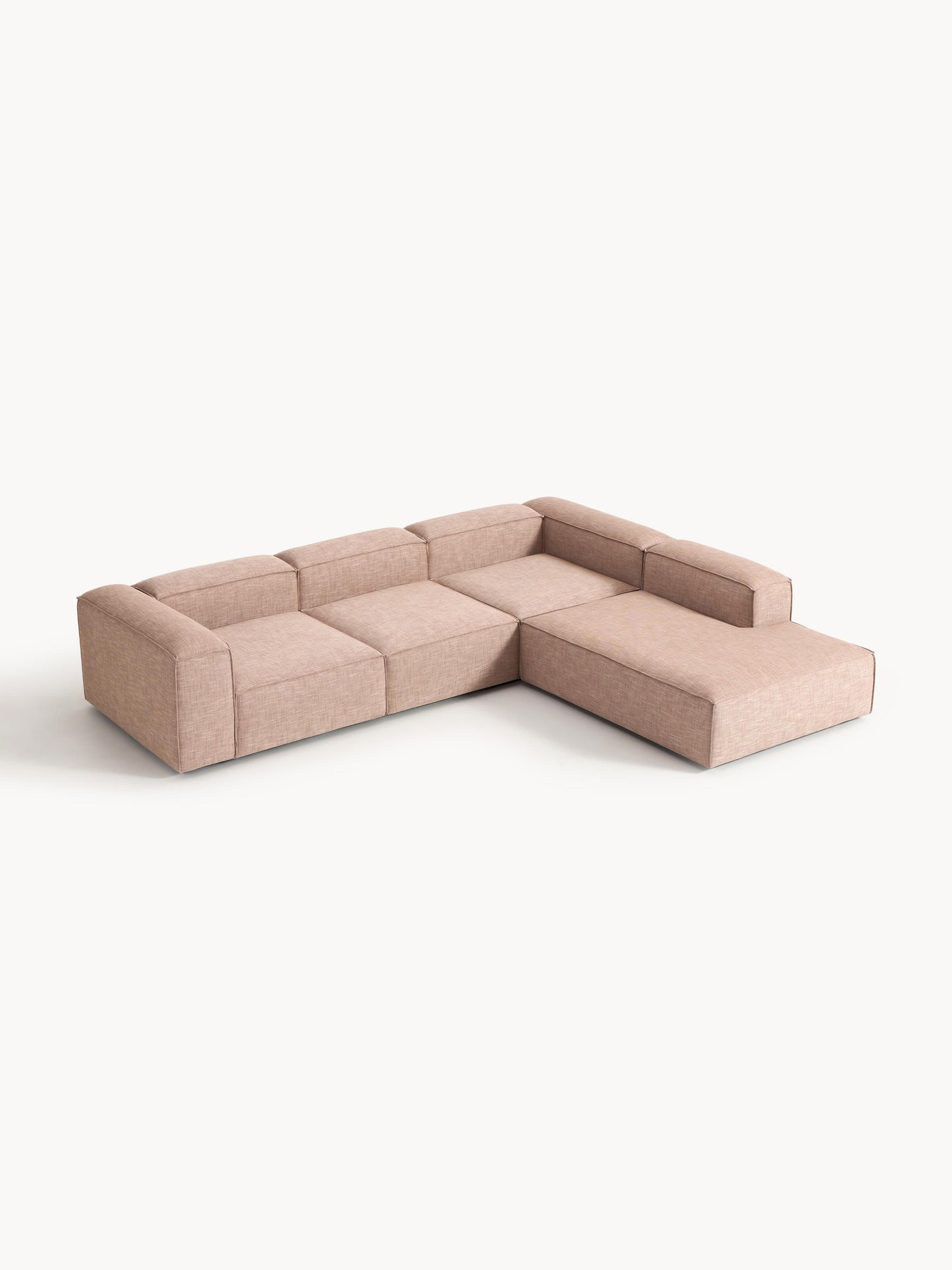 Lennaster Modular XL Corner Sofa (4-Seater) in Linen Blend
