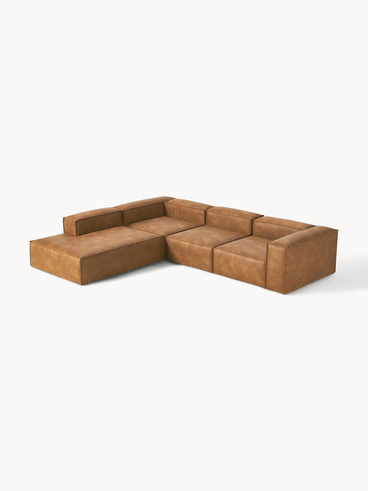 Lennaster Modular XL Leather Corner Sofa (4-Seater)