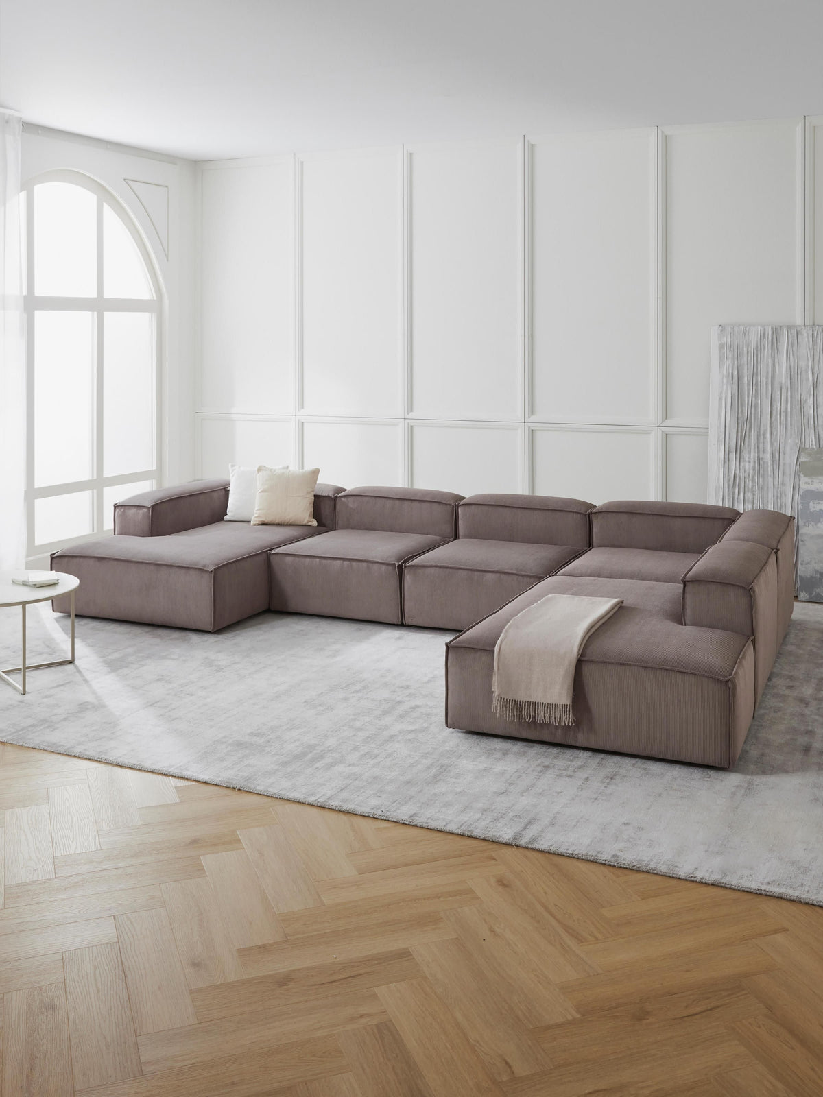 Lennaster Modular XL Sofa in Corduroy
