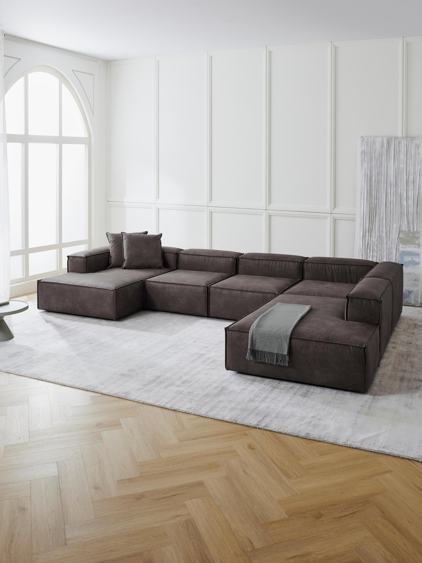 Lennaster Modular XL Sofa in Leather