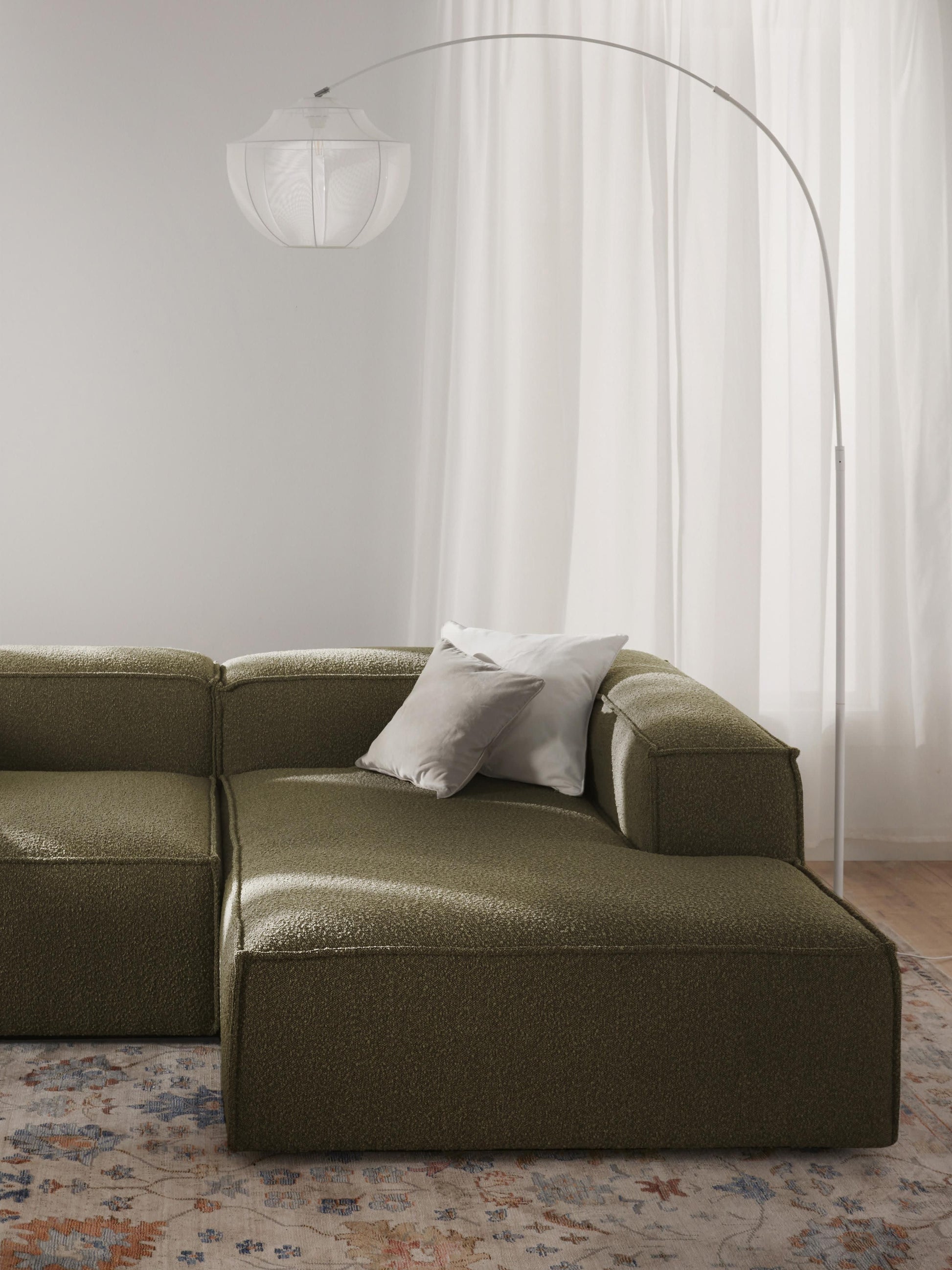 Lennaster Ottoman Corner Module in Bouclé