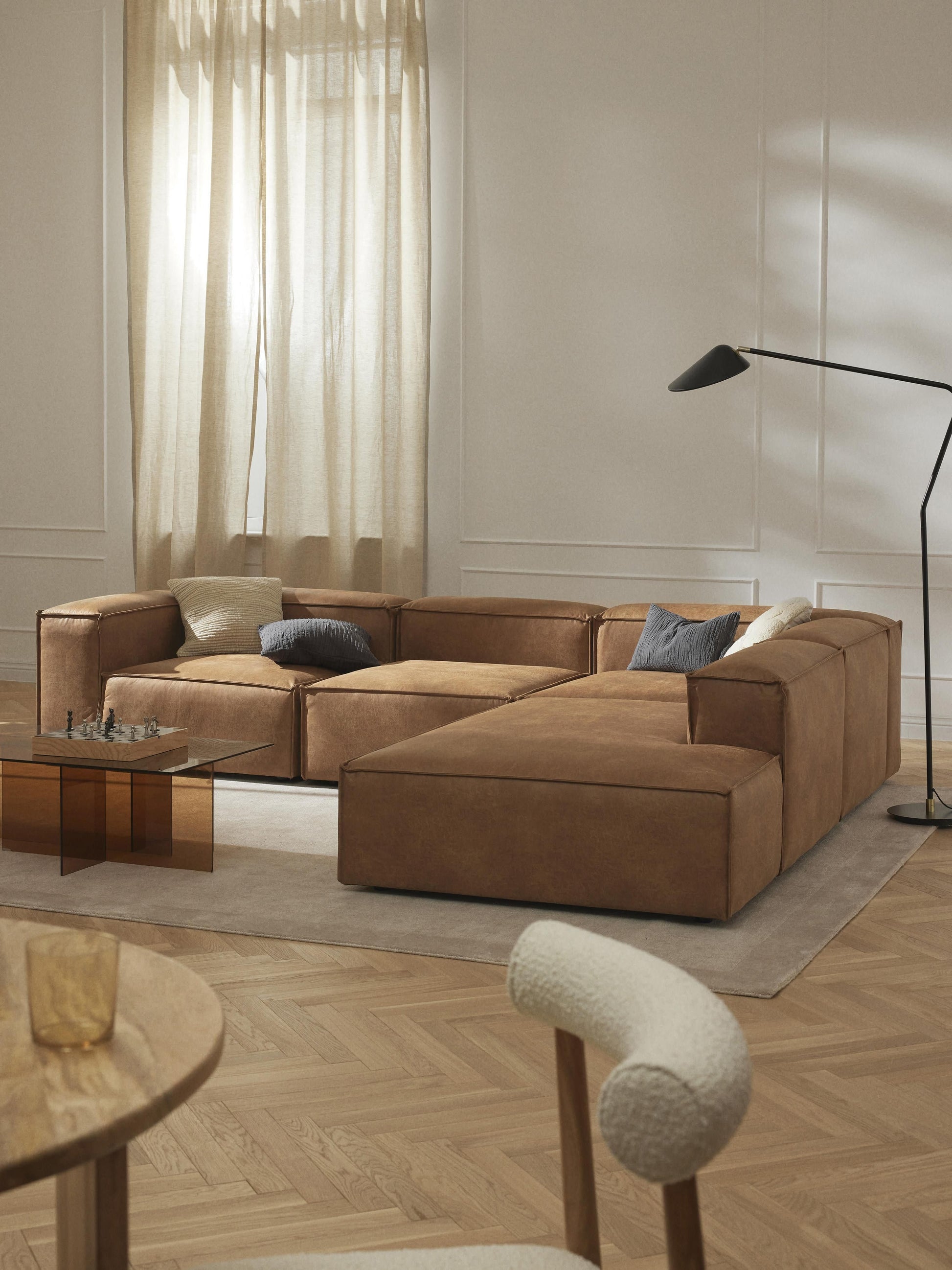 Lennaster Ottoman Module in Leather